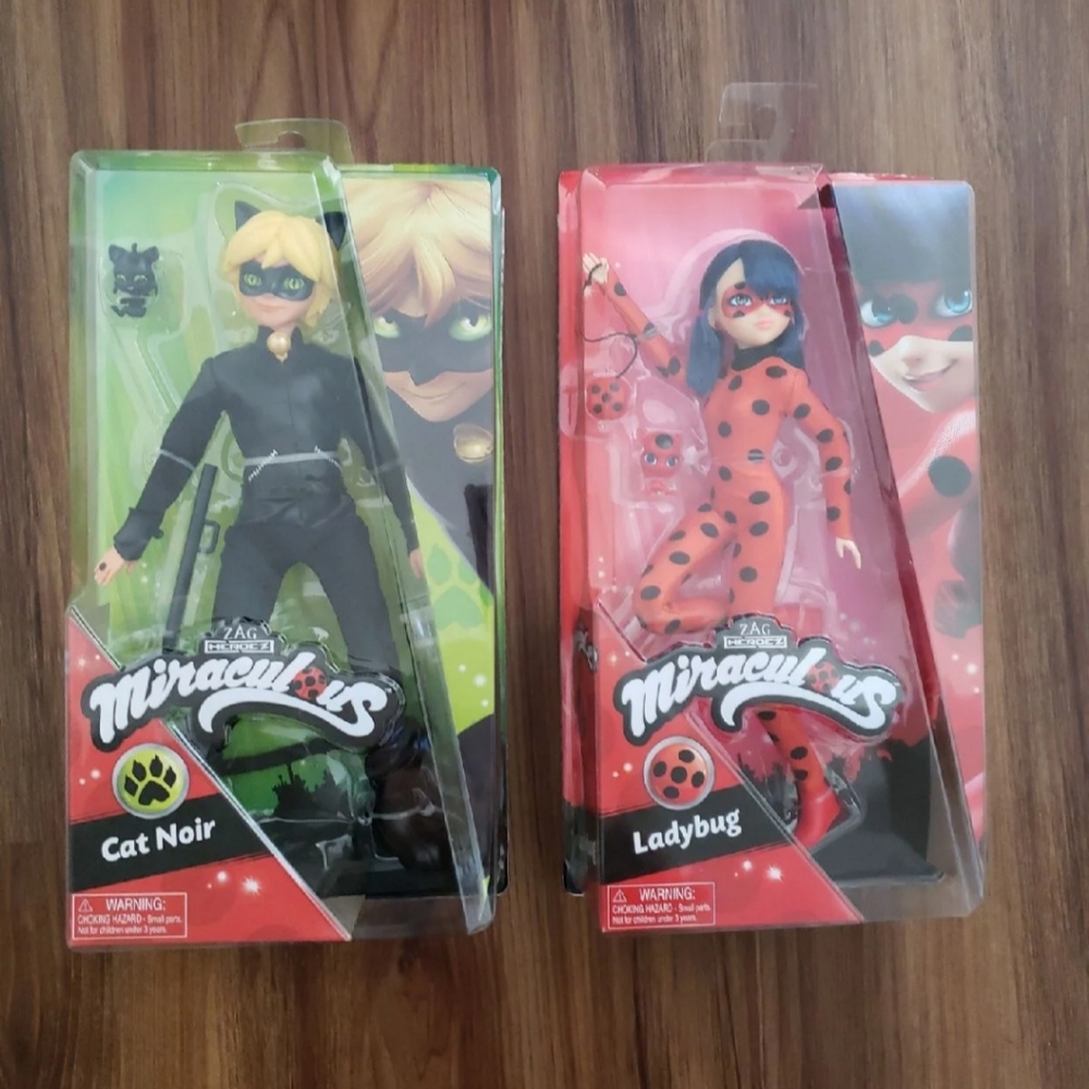 Miraculous Ladybug and Cat Noir Dolls